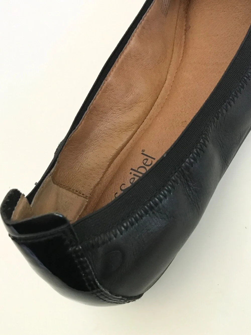 JOSEPH SEIBEL Ballet Flat Black Leather Pippa Women’s Size 9